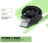AMD AM4 RYZEN 5 5500 3.6GHz 16MB 65W NOVGA TREY+FAN
